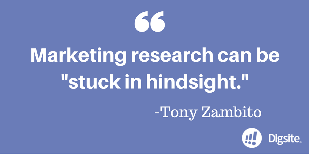 Marketing research can be stuck in hindsight.